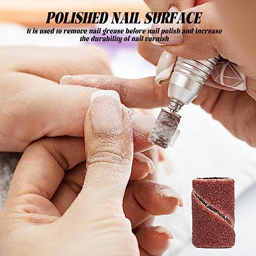 InnoLife 300pcs Grit 180 Nail File Sanding Bands for 3/32" Drill