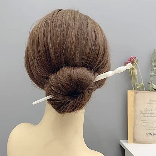 Vibrant Pattern Acetate Hair Sticks Set for Women, Leopard & Tortoise Shell, Long Hair Accessories