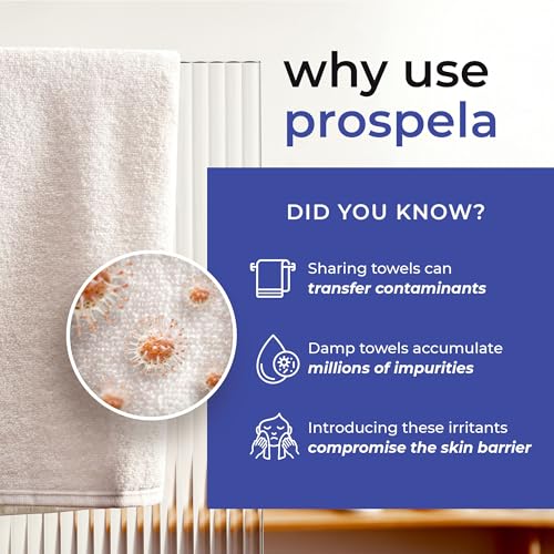 Prospela XL Disposable Face Towels – 50 Biodegradable Wipes for Makeup Removal