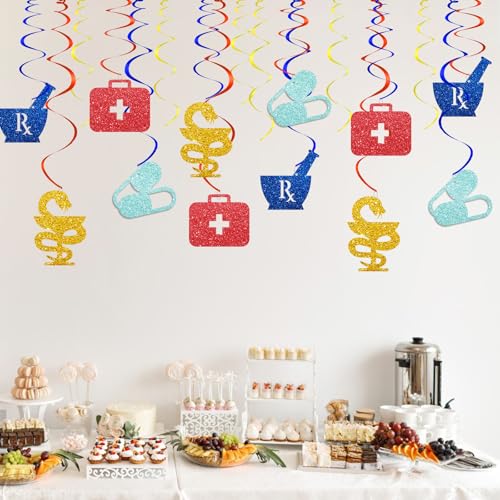 30pcs Nurse Graduation Hanging Swirls - Medical Party Decorations