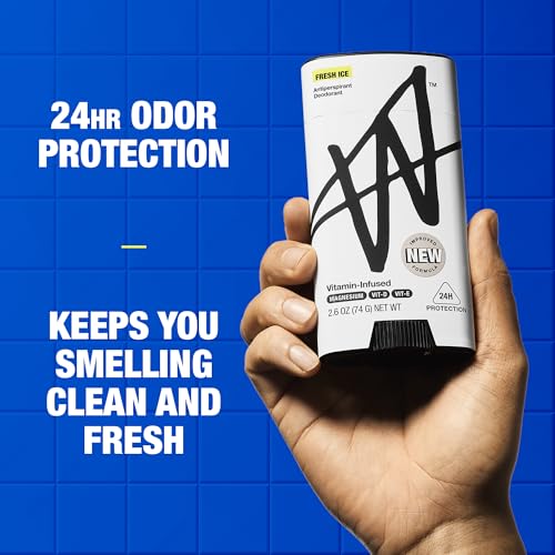 W Men's Antiperspirant Deodorant - Fresh Ice Scent, 2.6 oz (Pack of 2) - 24 Hour Sweat Protection
