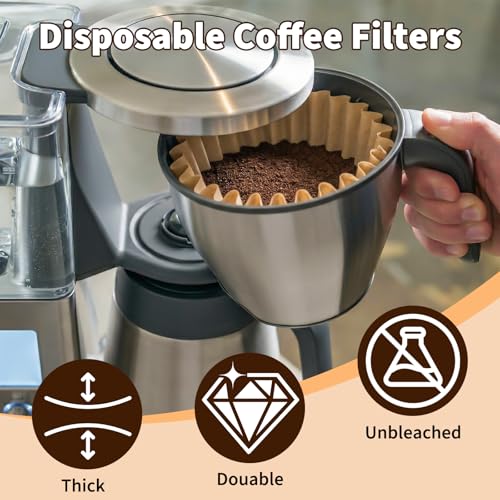Extra Large Disposable Coffee Filters for Breville, 100 Pack