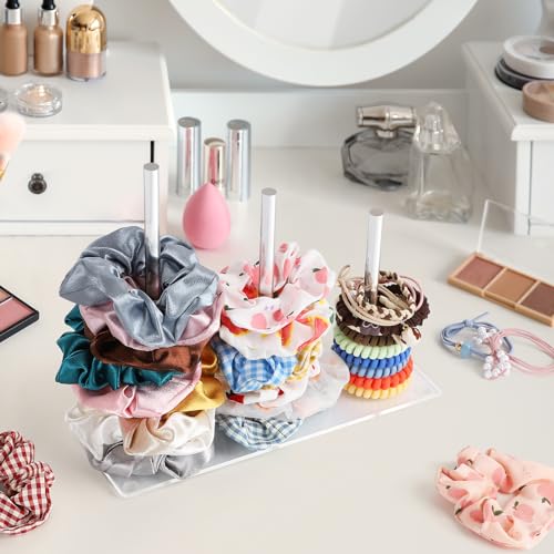 Acrylic 3-Tier Scrunchie Holder Organizer for Hair Ties