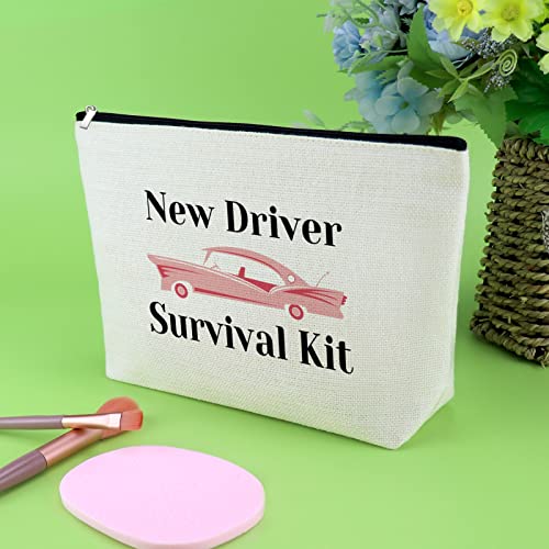 Driving License Gift Makeup Bag for New Drivers - Travel Cosmetic Pouch for Passing Test, Birthday, Graduation, & Appreciation