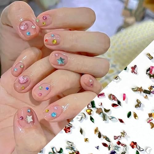 3000PCS Colorful 3D Nail Art Rhinestones Charms for DIY Designs