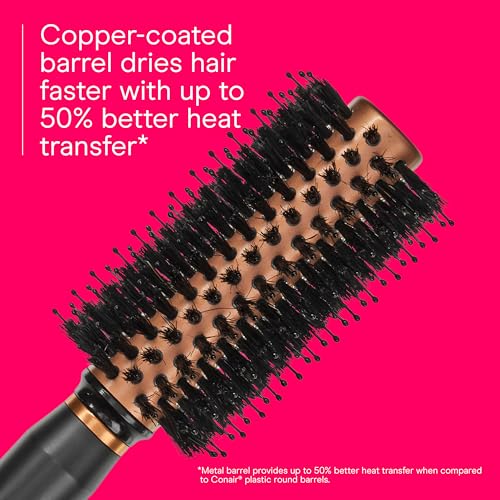 Conair Round Hair Brush - Quick Dry Copper with Boar & Nylon Bristles