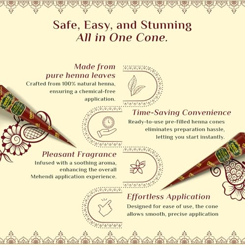 Neeta Ready-to-Use Herbal Henna Paste for Hair - Reddish Brown, Pack of 12