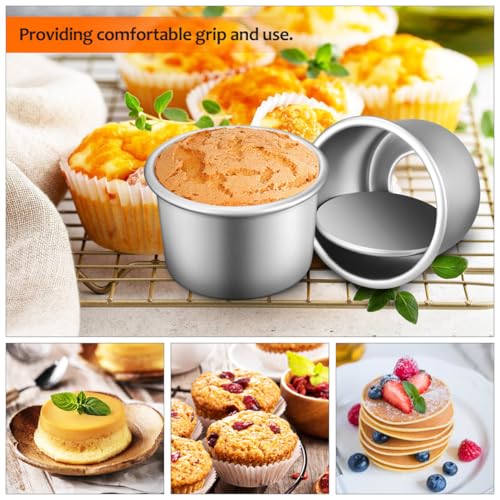 2-Inch Round Cake Pan Set of 4 - Nonstick Aluminum Alloy