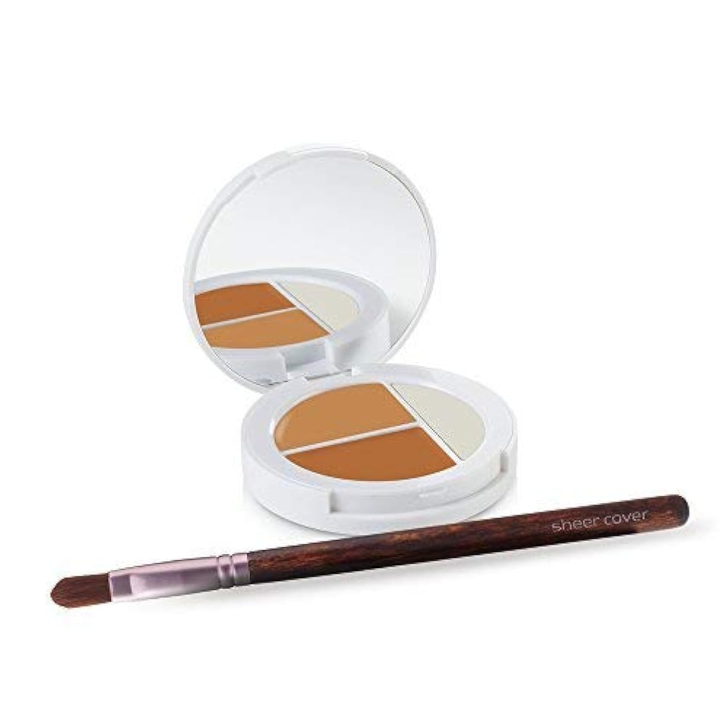 Conceal and Brighten Highlight Trio - Two-Toned Concealers & Shimmering Highlighter | Medium/Tan Shade, 3g