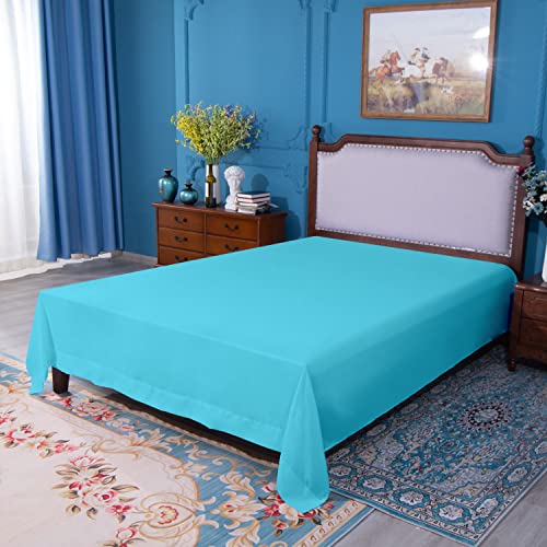NTBAY Twin XL Soft Brushed Microfiber Flat Sheet - Blue 66 x 102