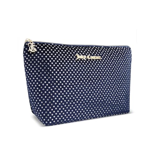 Juicy Couture Glitter Makeup Bag - Spacious Travel Toiletry Organizer