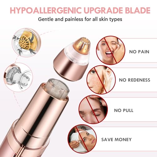 gurelax Rechargeable Eyebrow Trimmer & Painless Facial Hair Remover