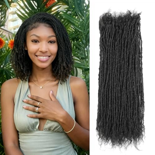 KGRT 10 Inch 0.1cm Sister Locs Human Hair Extensions Curly Tips Handmade Natural Soft