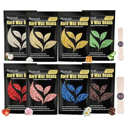 Auperwel Hard Wax Beads for Hair Removal - 8 Scents, 1.76lb