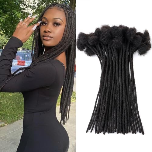 SheaSculpt 8in 10 Strands Human Hair Loc Extensions 0.4cm