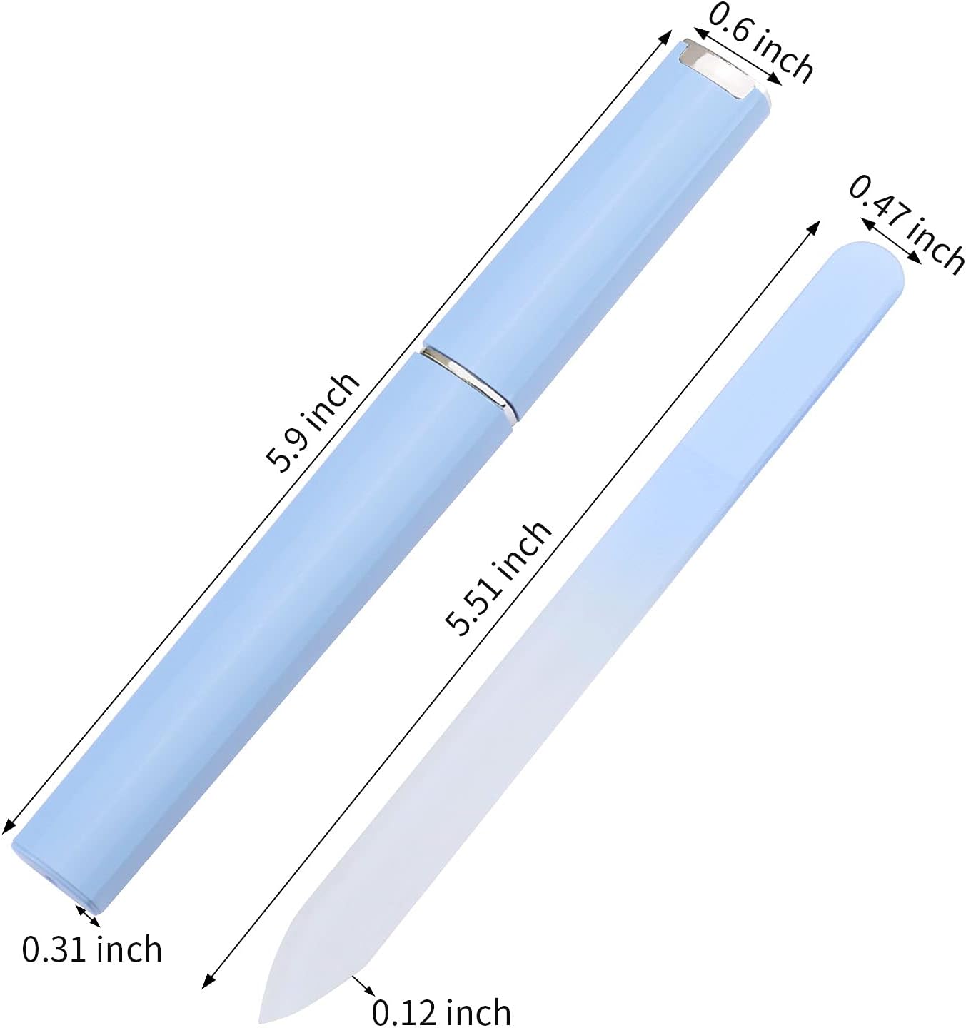 Glass Nail File 3-Pack - Professional Crystal Fingernail Files with Case | Unique Christmas Gifts for Women