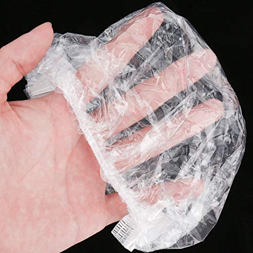 100 Disposable Shower Caps - 20in Waterproof Hair Caps for Men & Women