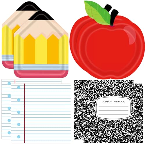 Back to School Party Decorations Set - 40PCS Paper Plates & Napkins
