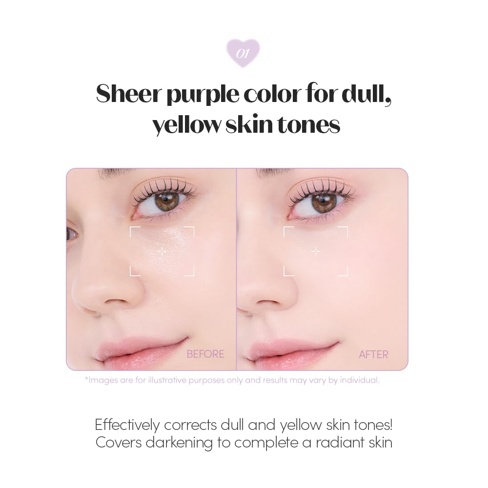 ETUDE Zero Sebum Loose Powder Purple, Lavender Tone Correcting Finely Milled Powder for Yellow Undertones, Lightweight Shine Control, Soft Matte Blur, 4g