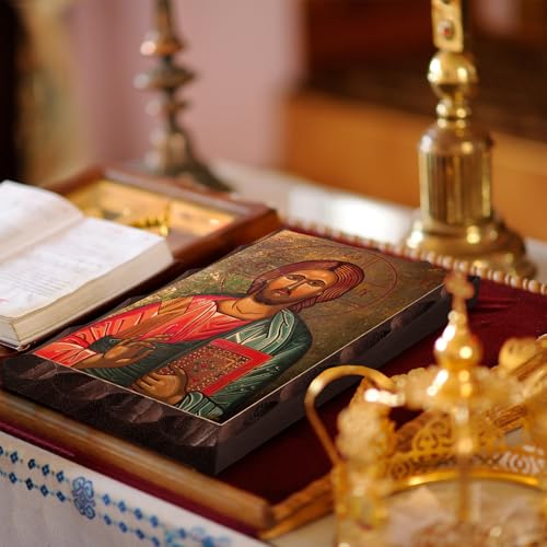 Greek Orthodox Icon of Jesus Pantokrator - 6.3" x 4.7"