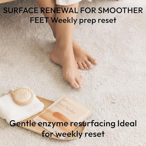 Clapoti Enzyme Exfoliating Foot Masks - 0.95 Fl Oz Pack for Smooth Feet