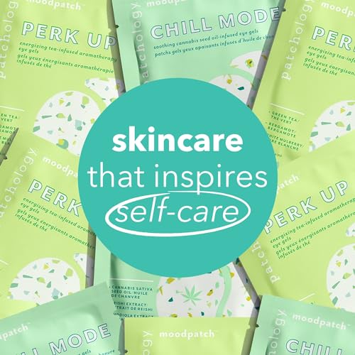 Patchology Perk Up Green Tea Under Eye Patches - 5 Pack Hydrating Gel Masks for Puffiness & Dark Circles