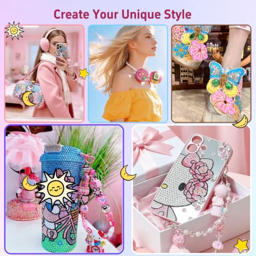 40000 Pcs Rhinestone Bedazzling Kit with Glue & Tools - 40 Colors