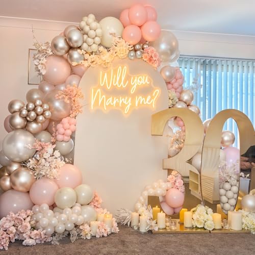 Pink and Gold Balloons 12 Inch for Birthday and Party Decor