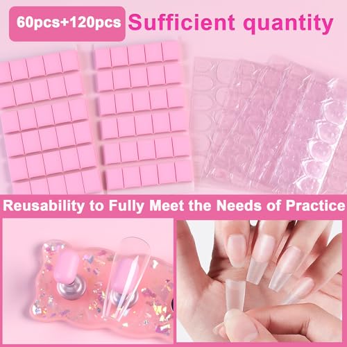 VYNELLE Magnetic Press-On Nail Practice Stand Set with Flower Base