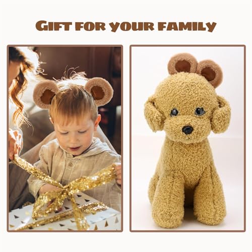 SIOTMERA Bear Ears Headband Brown – Movable Animal Hairband for Face Washing, Cute Cute Care Wear