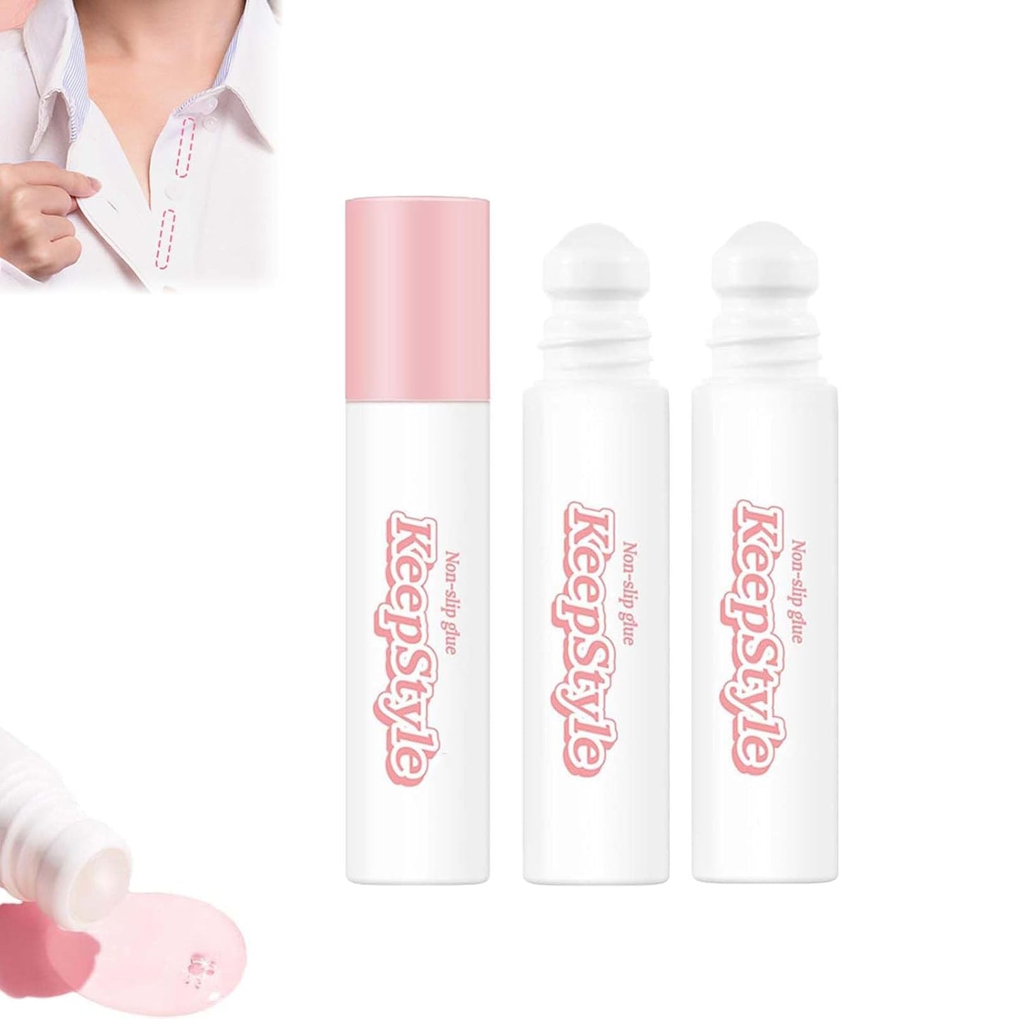 Body Adhesive Roll-On - Invisible Anti-Slip Glue for Skin & Clothing | Perfect for Dancers, Costumes & More (10G)