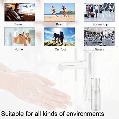 6-Pack 20ml Airless Travel Pump Bottles - Refillable & Leak-Proof