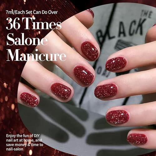 Born Pretty Reflective Glitter Gel Polish Set - 6 Sparkly Shades