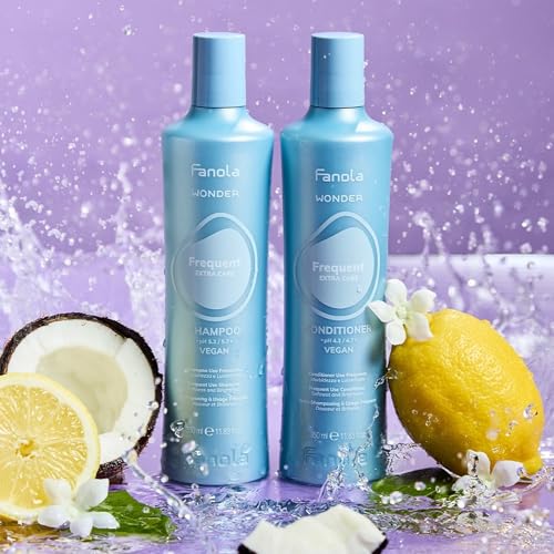 Fanola Wonder Frequent Hair Conditioner & Daily Moisturizer 11.83 oz - Lightweight Detangler & Softener for Men & Women