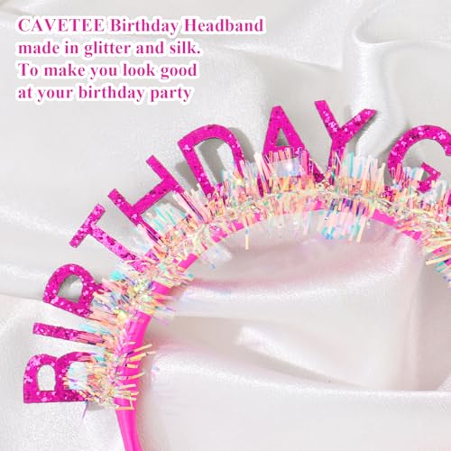 CAVETEE Birthday Crown Tiara for Women and Girls - Party Decoration