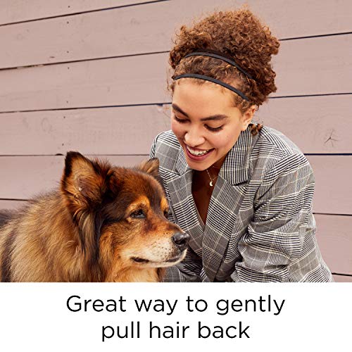 GOODY Ouchless Black Hairbands, 6 Count Pack of 2 - No Metal