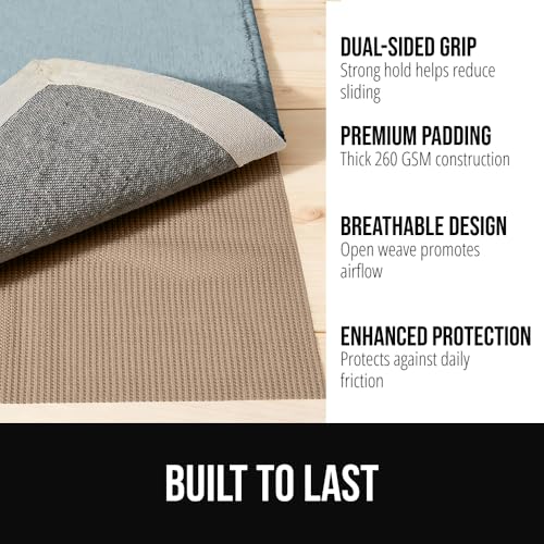 Gorilla Grip Dual Sided Rug Gripper Pad 2x8 for Hardwood Floors