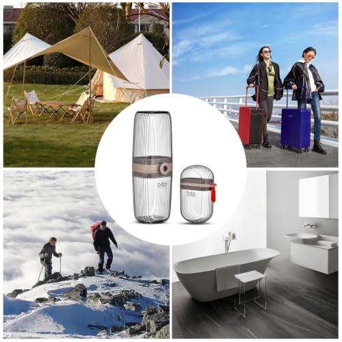 VITVITI Clear Travel Toothbrush & Soap Case Set - Leakproof, Portable Bathroom Organizer for Trip & Camping