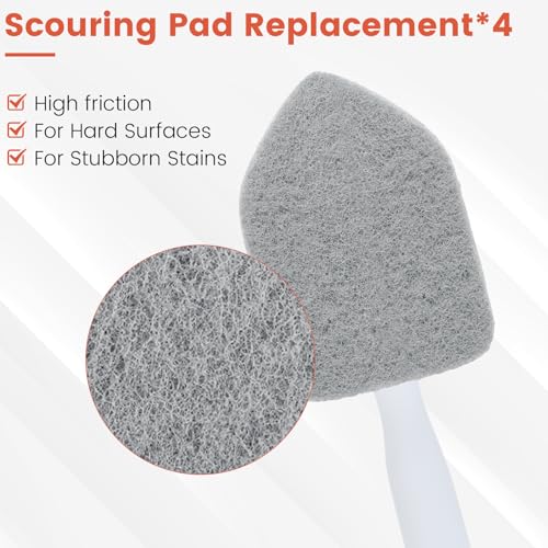 Wlich Scrubber Pad Refills - 6 Pack Microfiber & Scouring Pads