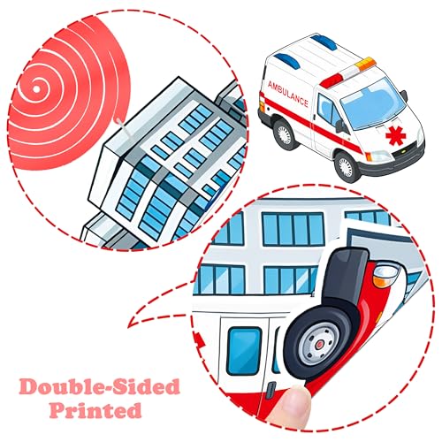 20-Piece Ambulance Hanging Swirls for EMT Party Decorations