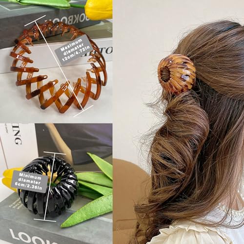 Aweoisa 7PCS Bird Nest Hair Clips Set – Color-02 Expandable Ponytail Holders for Women