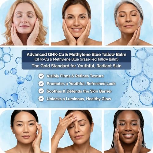 GHK-Cu & Methylene Blue Nourishing Tallow Balm for Skin Rejuvenation 2.11Oz