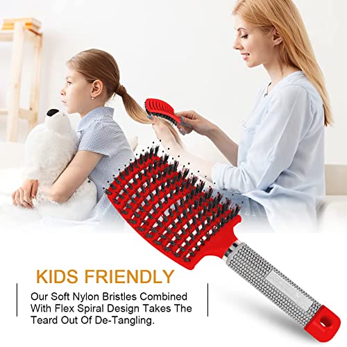 Hairstreaq Pink Detangling Brush - Wet/Dry Ventilated Hairbrush for All Hair Types