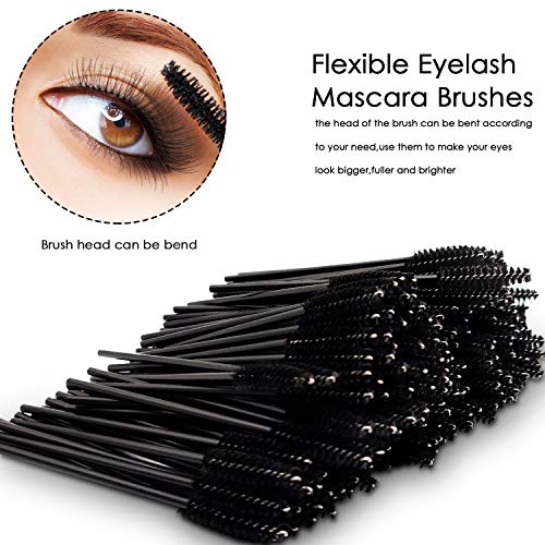 Obinhere Black Disposable Mascara Wands 300 pcs for Lash & Eyelash Extension