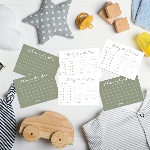 ISOVF Baby Shower Predictions and Advice Cards - 25 Pack, 5" x 7"