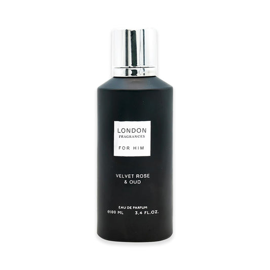 Fine Perfumery London Fragrances - Velvet Rose and Oud - Bergamot, Patchouli, Sandalwood Cologne for Men - Long Lasting Perfume for Men - 3.4 oz