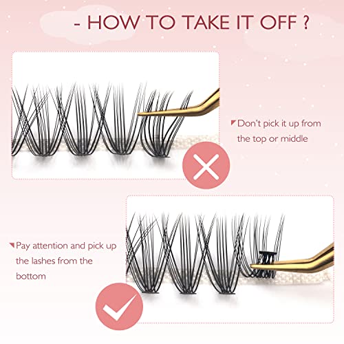 FinyDreamy 30D Individual Lash Clusters 8-16mm Volume False Eyelashes