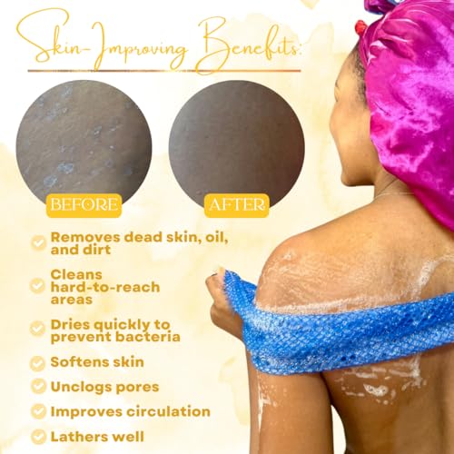 Luxxy® African Exfoliating Net Set - 3 Pack (Black, Brown, White) for Smooth Skin
