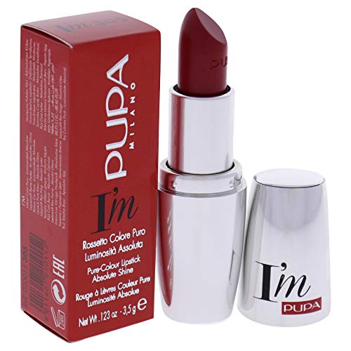 Pupa Milano I'M Pupa Lipstick 305 Cherry - Intense Color, Luminous Finish, Paraben-Free