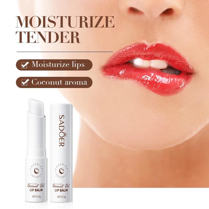 Sadoer Coconut Oil Lip Balm - Hydrating & Soothing Protection